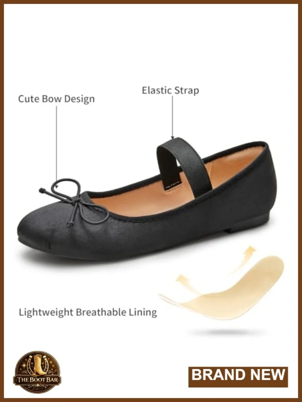 Silk Ballet Flats for Women Mary Jane Shoes Bowknot Elastic Strap Comfortable